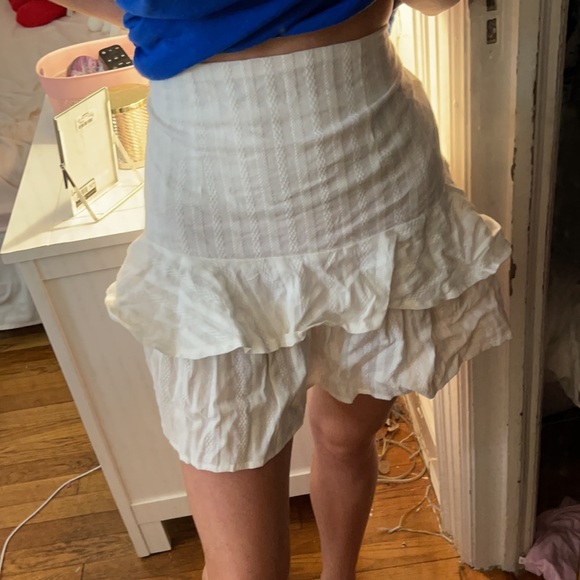 NWT Princess Polly Ruffled White Mini skirt - Picture 3 of 3
